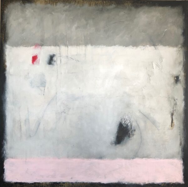 Sold "Pink and Pewter" (42" x 42")