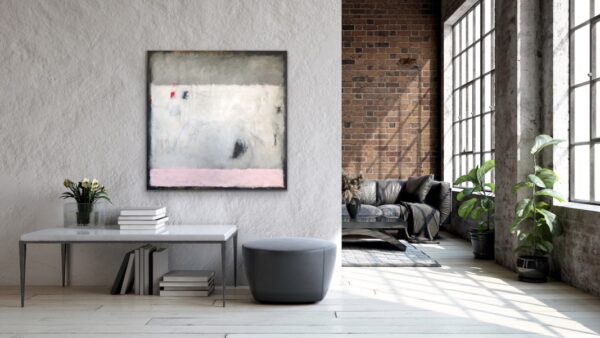 Sold "Pink and Pewter" (42" x 42") - Image 8