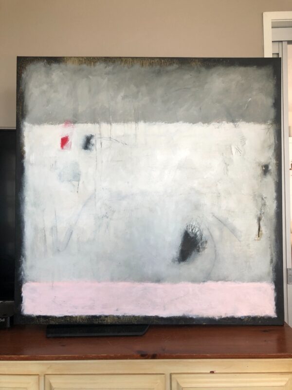 Sold "Pink and Pewter" (42" x 42") - Image 11