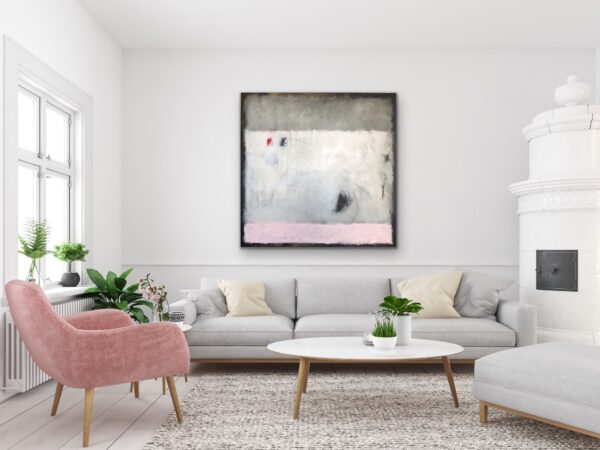 Sold "Pink and Pewter" (42" x 42") - Image 10