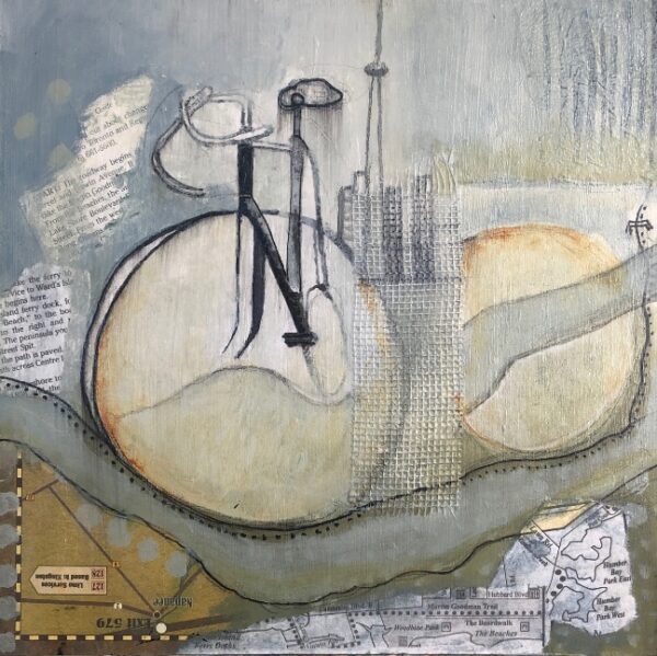 SOLD "Bicycle Path" (12" x 12")