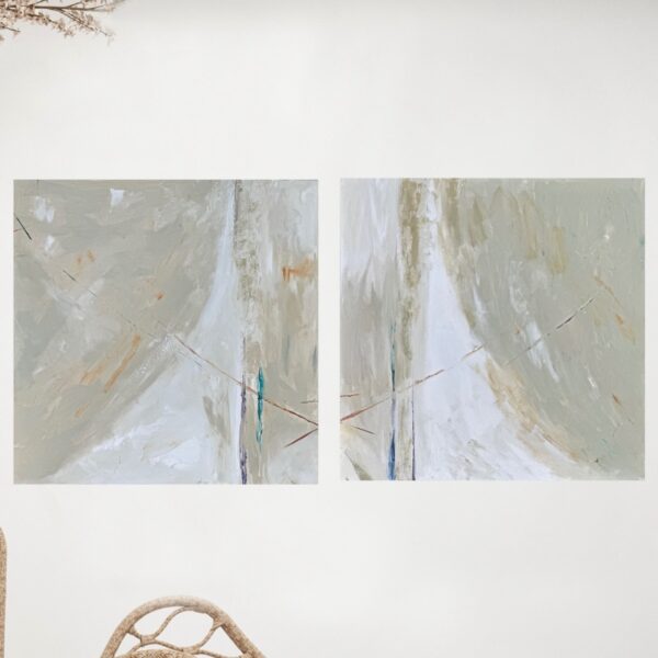 "Over The Moon" Diptych 24" x 24" - Image 8